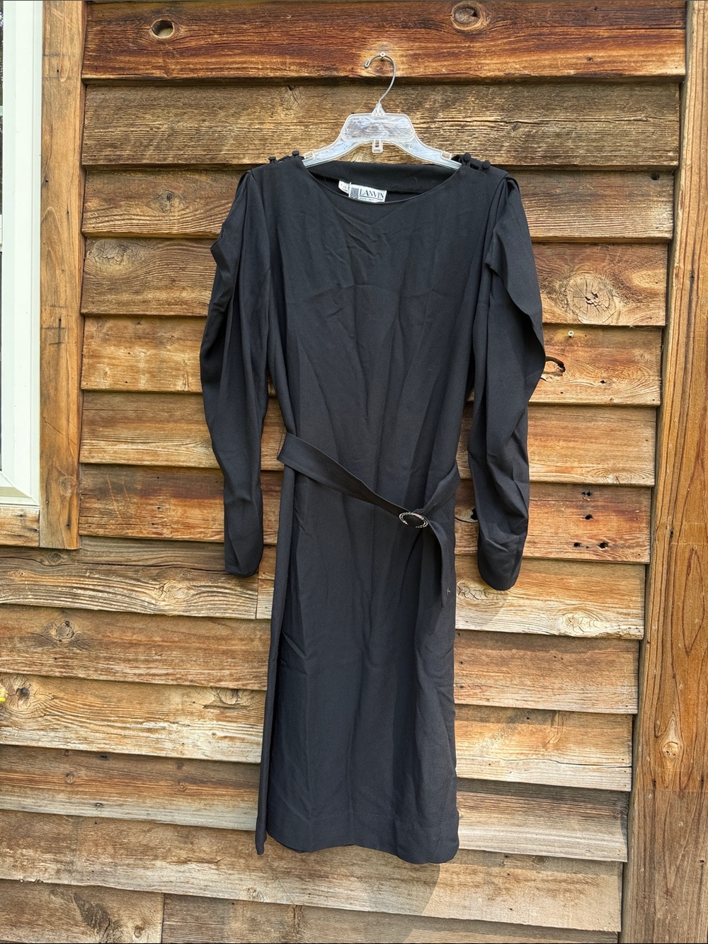 Vintage LANVIN Paris New York dress belted